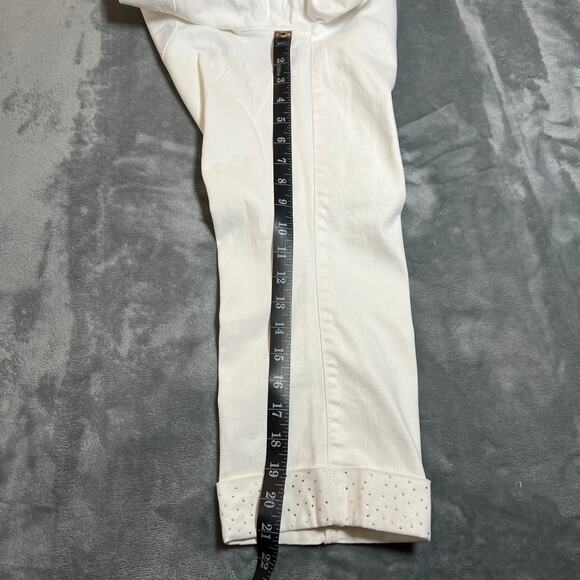 Chico's Embellished Capri Jeans Size 4/S Casual Preppy Coastal Beach Minimalist - Picture 10 of 10